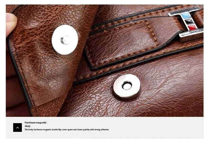 Luxury Brand Men Shoulder Bag For IPAD PU Leather Business Handbag Men Messenger Bag Side Sling Bag Fashion Man Crossbody Bag