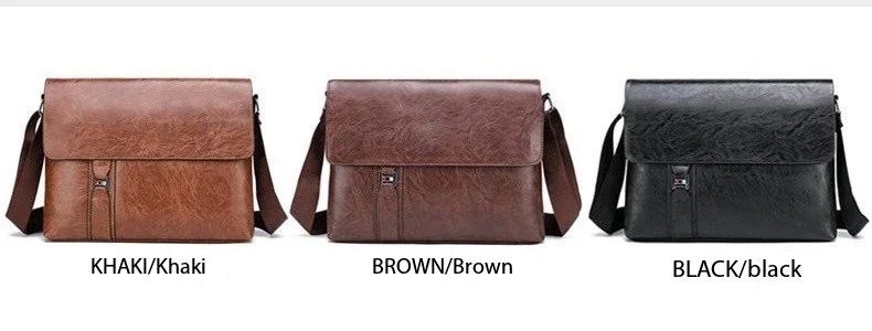 Luxury Brand Men Shoulder Bag For IPAD PU Leather Business Handbag Men Messenger Bag Side Sling Bag Fashion Man Crossbody Bag