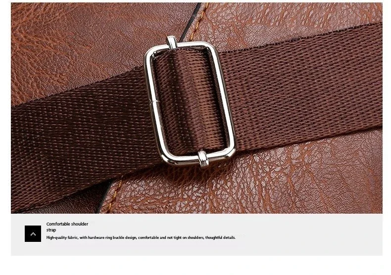 Luxury Brand Men Shoulder Bag For IPAD PU Leather Business Handbag Men Messenger Bag Side Sling Bag Fashion Man Crossbody Bag