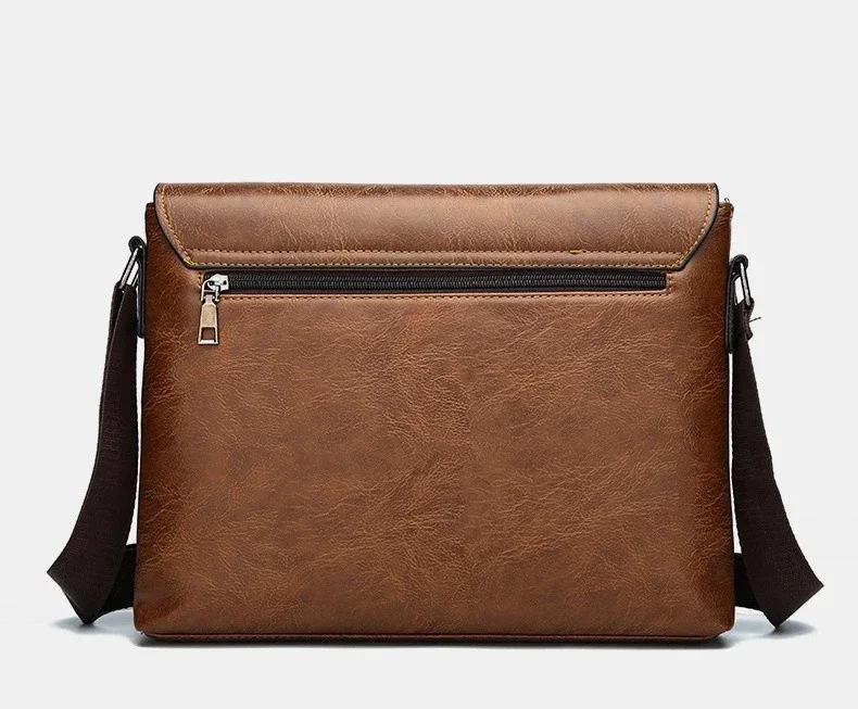 Luxury Brand Men Shoulder Bag For IPAD PU Leather Business Handbag Men Messenger Bag Side Sling Bag Fashion Man Crossbody Bag