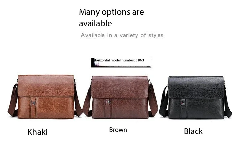 Luxury Brand Men Shoulder Bag For IPAD PU Leather Business Handbag Men Messenger Bag Side Sling Bag Fashion Man Crossbody Bag