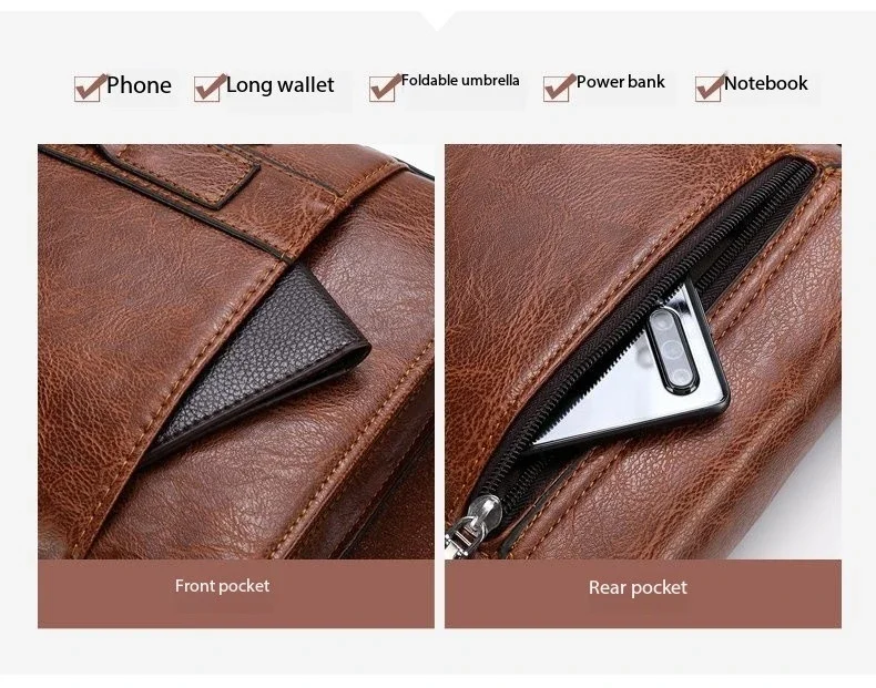 Luxury Brand Men Shoulder Bag For IPAD PU Leather Business Handbag Men Messenger Bag Side Sling Bag Fashion Man Crossbody Bag