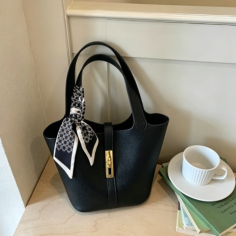 Designer Women's Genuine Leather Handbags Luxury Quality Fashion Tote Bucket Bag Lady's Small to Big Size
