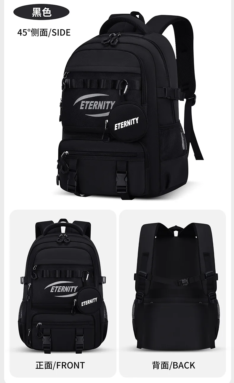 Lightweight Waterproof Kids School Backpack for Boys School Bag Grade 3-6 Large Capacity Casual Travel Shoulder Bag for Students