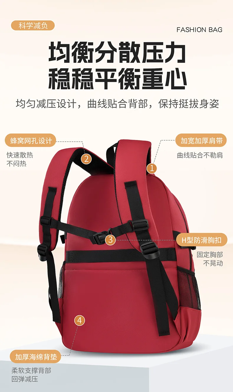 Lightweight Waterproof Kids School Backpack for Boys School Bag Grade 3-6 Large Capacity Casual Travel Shoulder Bag for Students