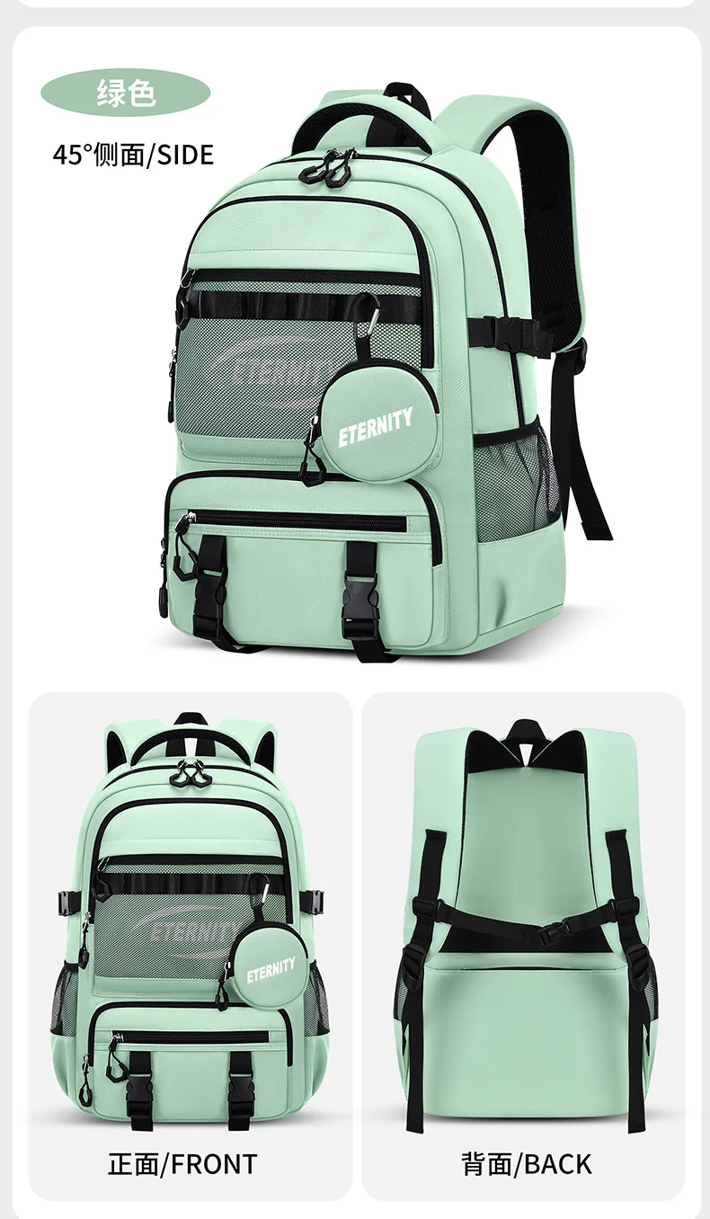 Lightweight Waterproof Kids School Backpack for Boys School Bag Grade 3-6 Large Capacity Casual Travel Shoulder Bag for Students