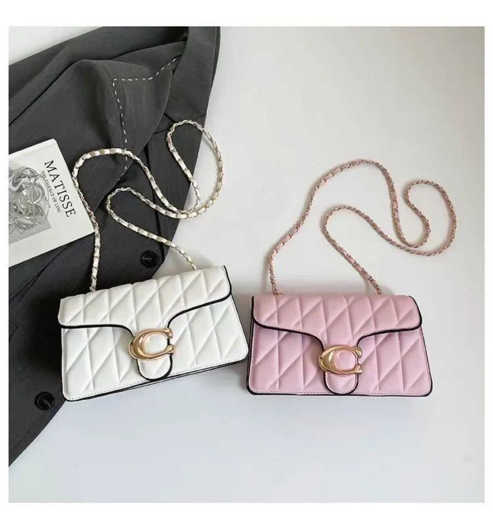 2026 New European Style Small Fragrance Diamond Grid Bag, Light Luxury Women's Single Shoulder Crossbody Women's Bag
