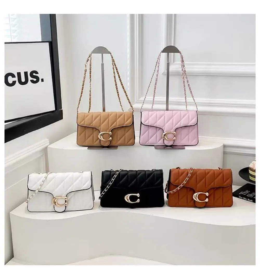 2026 New European Style Small Fragrance Diamond Grid Bag, Light Luxury Women's Single Shoulder Crossbody Women's Bag