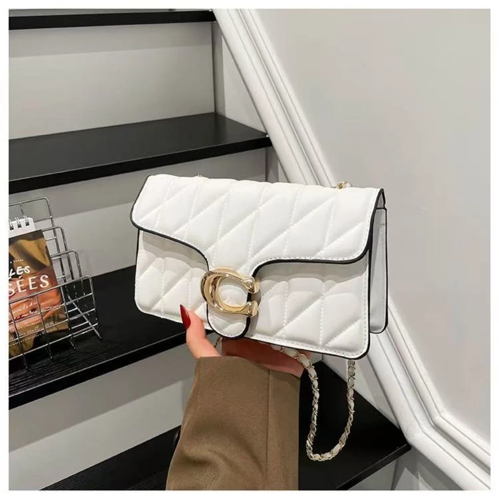 2026 New European Style Small Fragrance Diamond Grid Bag, Light Luxury Women's Single Shoulder Crossbody Women's Bag