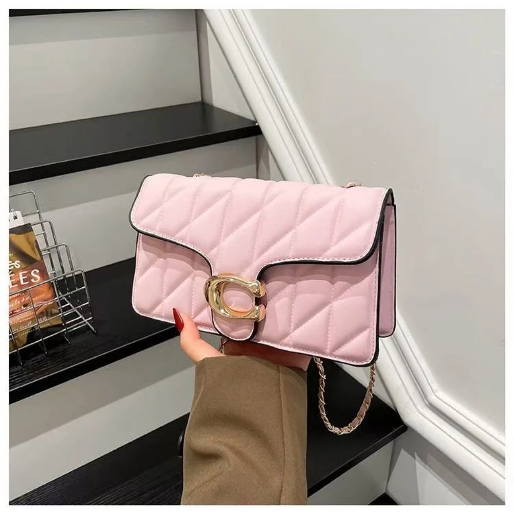 2026 New European Style Small Fragrance Diamond Grid Bag, Light Luxury Women's Single Shoulder Crossbody Women's Bag