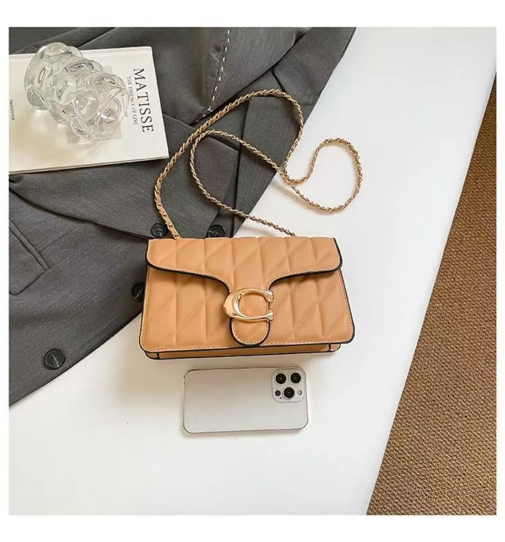 2026 New European Style Small Fragrance Diamond Grid Bag, Light Luxury Women's Single Shoulder Crossbody Women's Bag