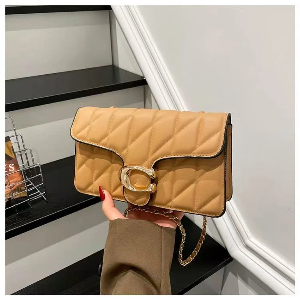 2026 New European Style Small Fragrance Diamond Grid Bag, Light Luxury Women's Single Shoulder Crossbody Women's Bag