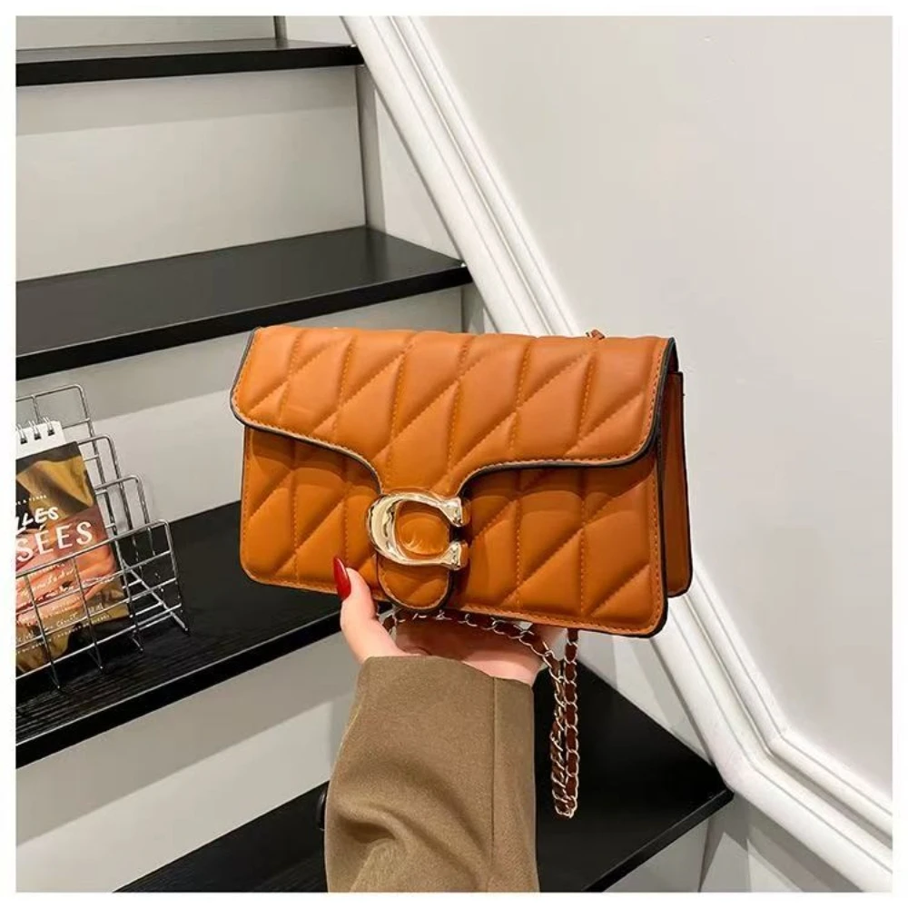 2026 New European Style Small Fragrance Diamond Grid Bag, Light Luxury Women's Single Shoulder Crossbody Women's Bag