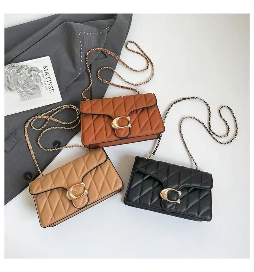 2026 New European Style Small Fragrance Diamond Grid Bag, Light Luxury Women's Single Shoulder Crossbody Women's Bag