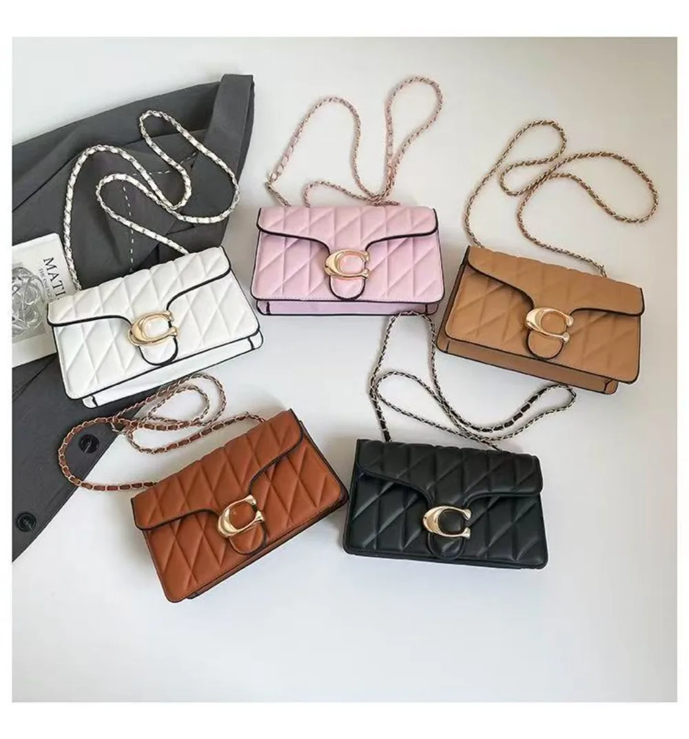 2026 New European Style Small Fragrance Diamond Grid Bag, Light Luxury Women's Single Shoulder Crossbody Women's Bag