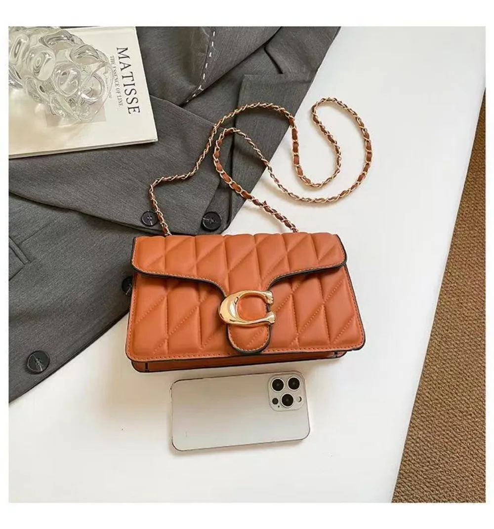 2026 New European Style Small Fragrance Diamond Grid Bag, Light Luxury Women's Single Shoulder Crossbody Women's Bag