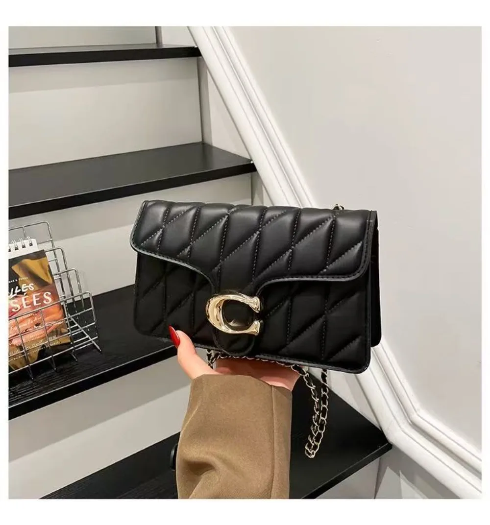 2026 New European Style Small Fragrance Diamond Grid Bag, Light Luxury Women's Single Shoulder Crossbody Women's Bag
