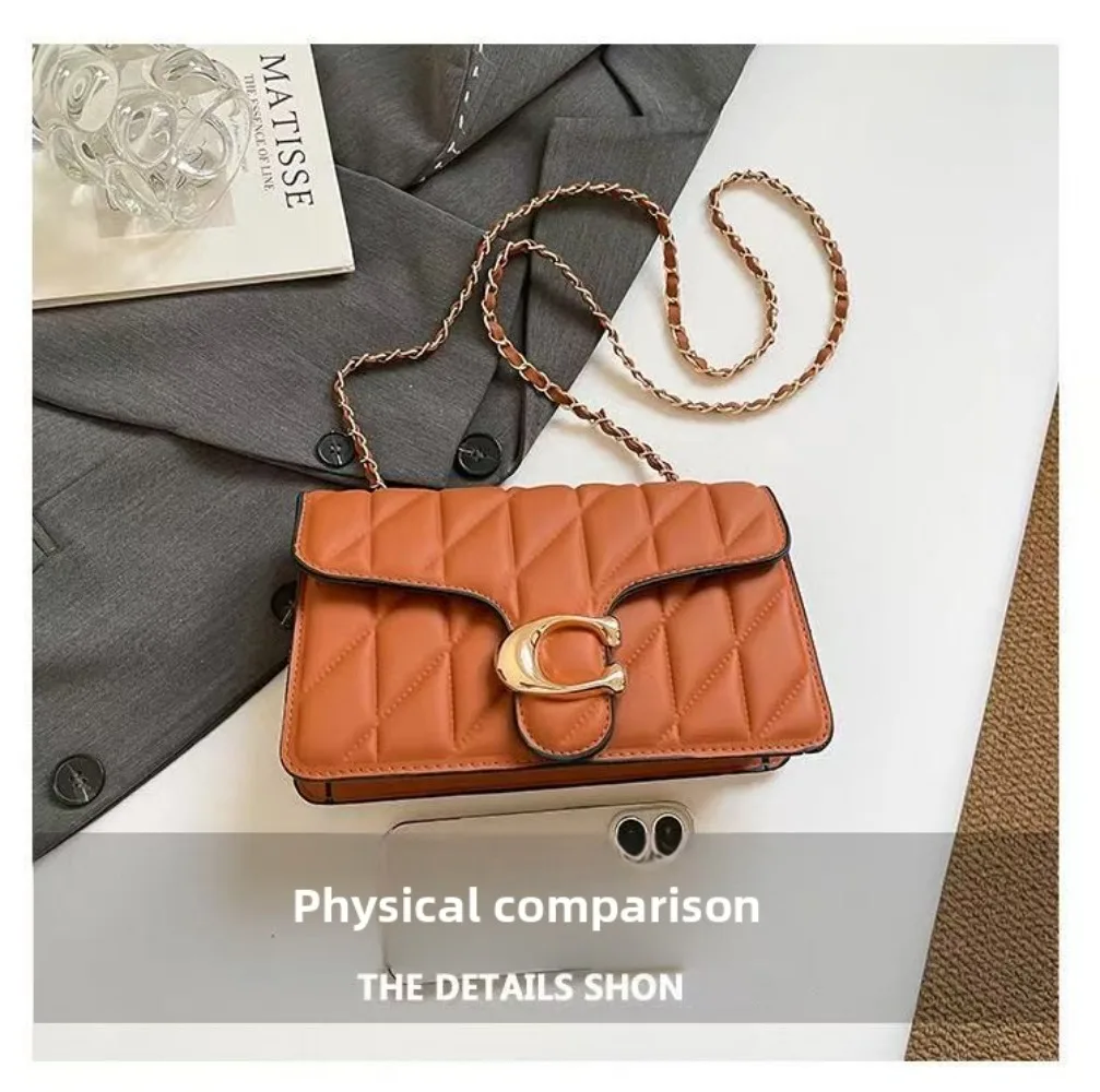 2026 New European Style Small Fragrance Diamond Grid Bag, Light Luxury Women's Single Shoulder Crossbody Women's Bag