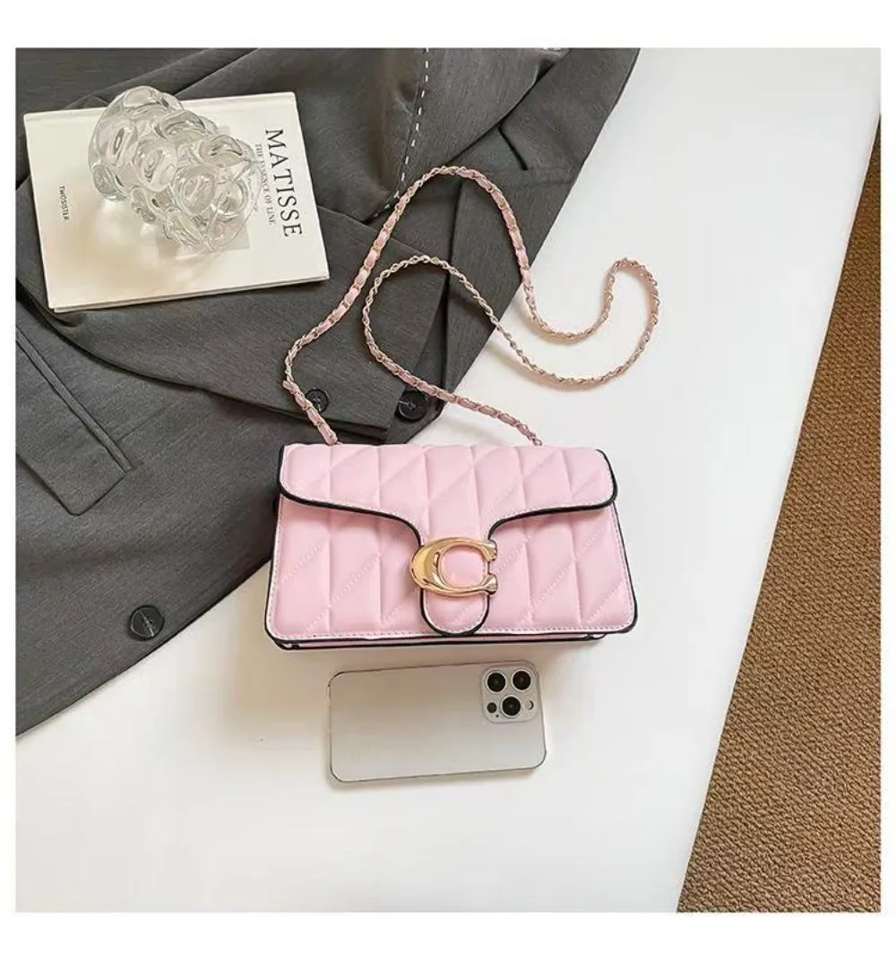 2026 New European Style Small Fragrance Diamond Grid Bag, Light Luxury Women's Single Shoulder Crossbody Women's Bag