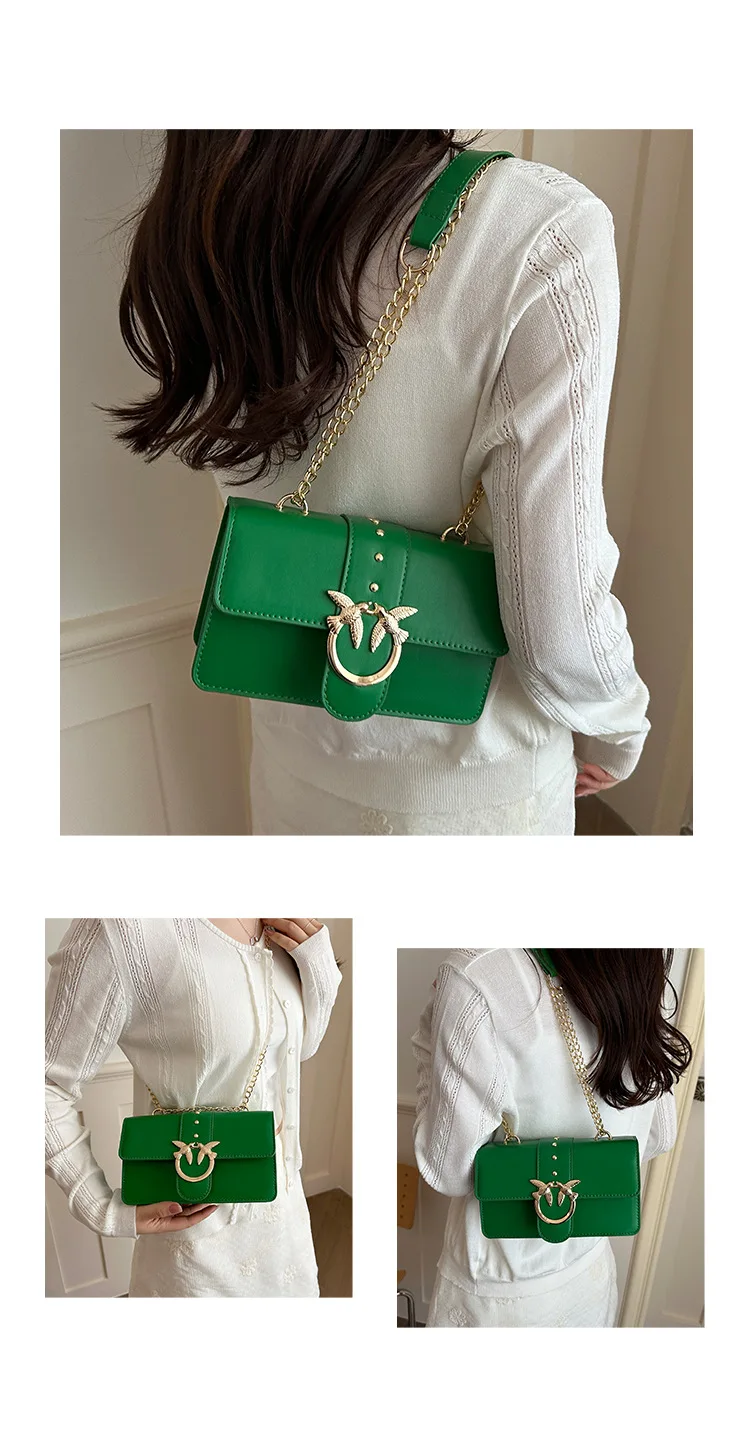 Internet Celebritynew Korean-style Chain Shoulder Crossbody Bag, Fashionable Versatile Small Square Bag For Women