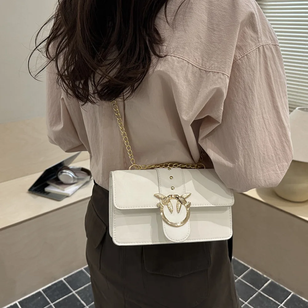 Internet Celebritynew Korean-style Chain Shoulder Crossbody Bag, Fashionable Versatile Small Square Bag For Women