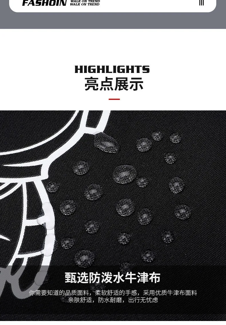 Waterproof Luminous Backpack, Casual Lightweight Backpack, Personalized Pattern, Fashionable Youth Backpack