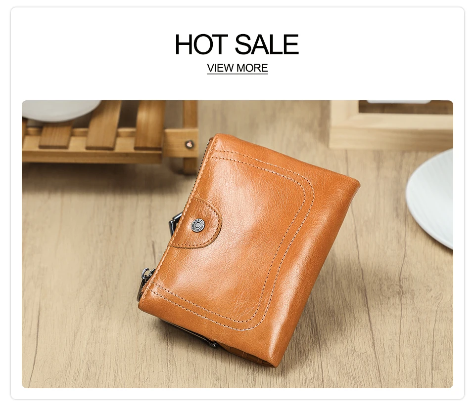 Contact'S Genuine Leather Wallet Women Small Metal Frame Purse Ladies Hasp and Zipper Coin Pocket Credit Card Holder
