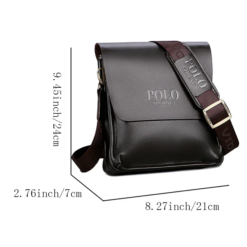 The Leisure Business Single Shoulder Bag Polo Vertical Bag Man Trend Inclined Shoulder Bag Business official documents men's bag