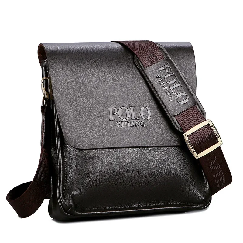 The Leisure Business Single Shoulder Bag Polo Vertical Bag Man Trend Inclined Shoulder Bag Business official documents men's bag