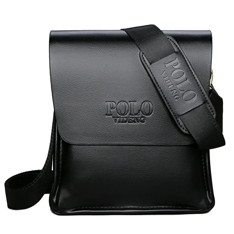 The Leisure Business Single Shoulder Bag Polo Vertical Bag Man Trend Inclined Shoulder Bag Business official documents men's bag