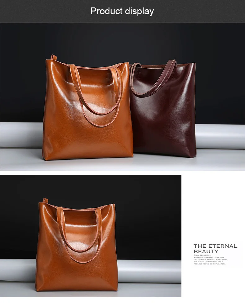 Women Genuine Leather Shoulder Bags Retro Fashion Designer Bag Large Capacity Female Versatile Tote Bag Portable Phone Bag Girl