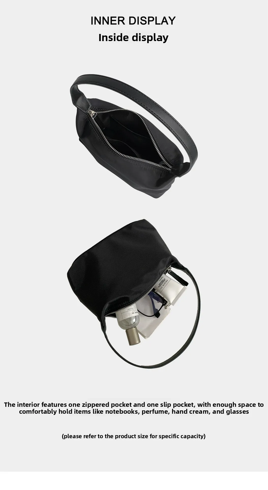 Summer Nylon Top-Handle Bags Ins Style Small Crossbody Shoulder Bags Simple Casual New Fashionable and Versatile Handbag