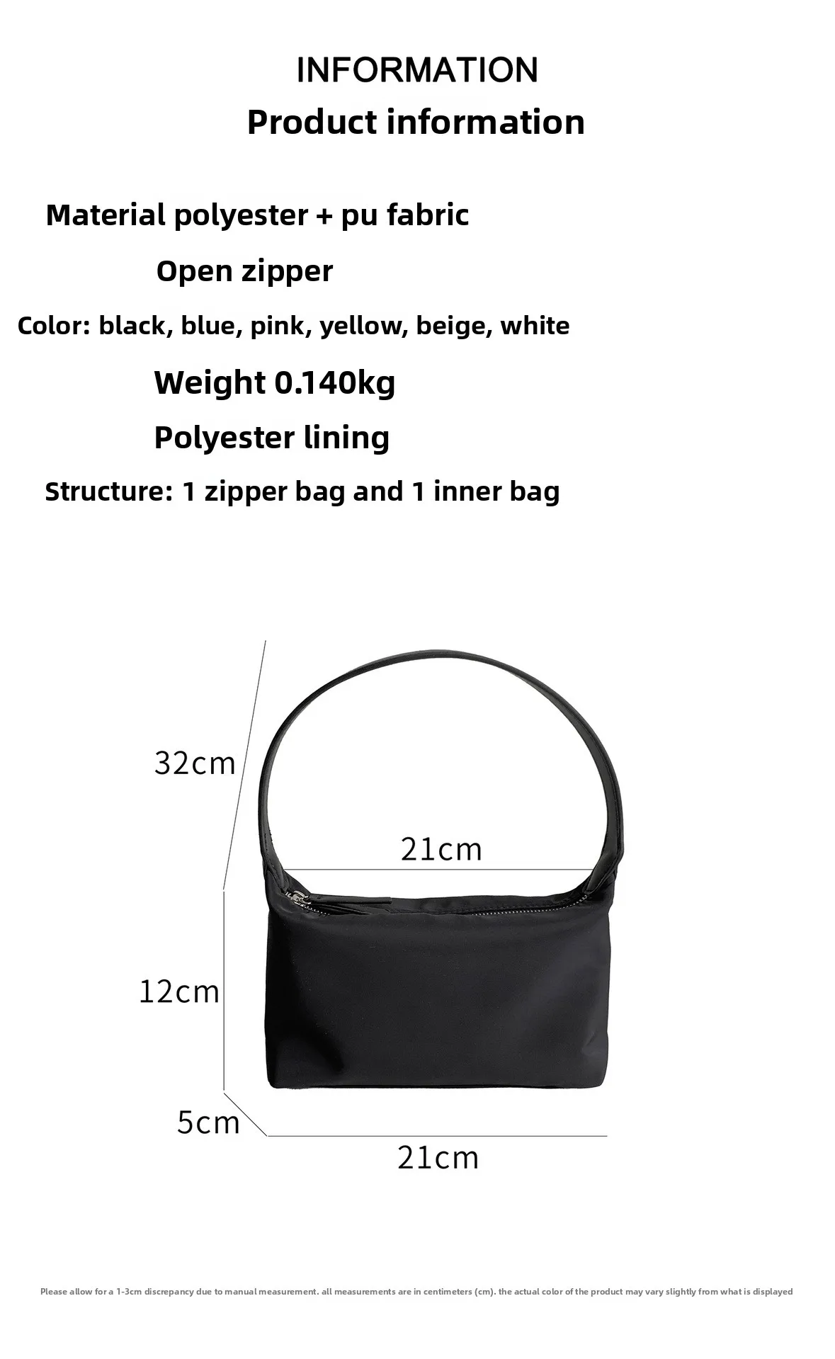 Summer Nylon Top-Handle Bags Ins Style Small Crossbody Shoulder Bags Simple Casual New Fashionable and Versatile Handbag