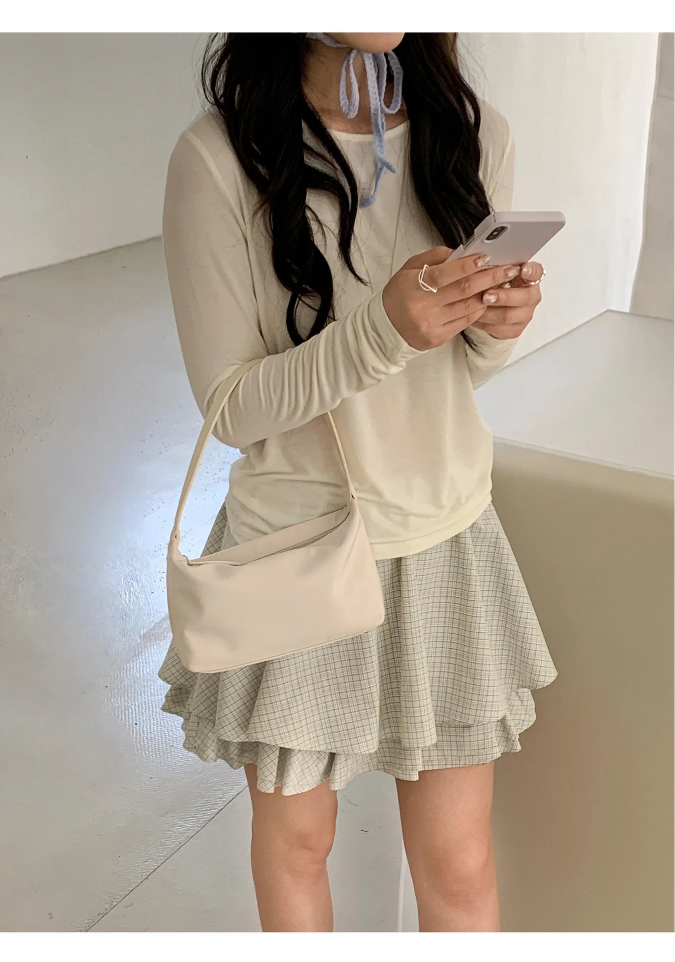 Summer Nylon Top-Handle Bags Ins Style Small Crossbody Shoulder Bags Simple Casual New Fashionable and Versatile Handbag