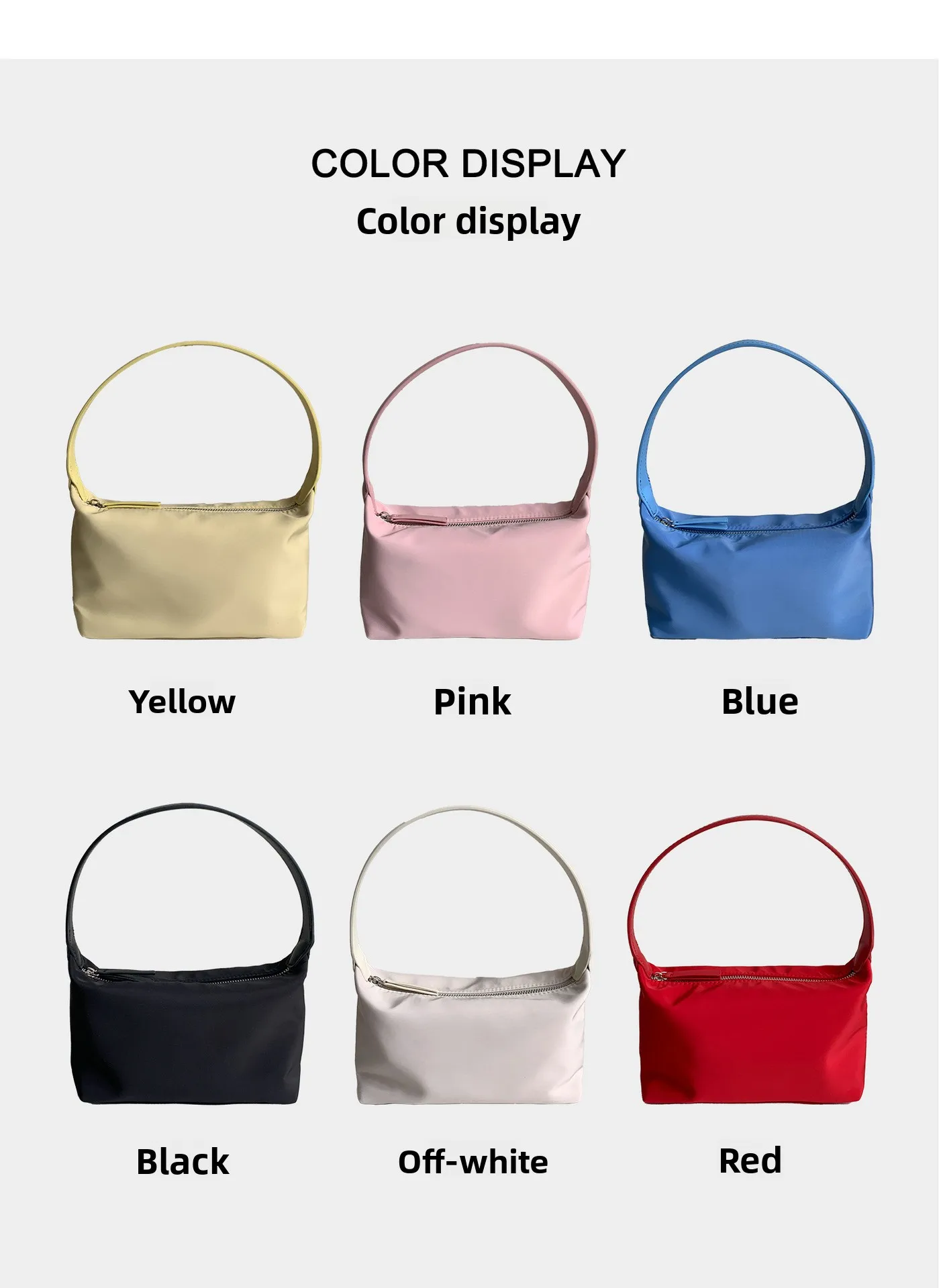 Summer Nylon Top-Handle Bags Ins Style Small Crossbody Shoulder Bags Simple Casual New Fashionable and Versatile Handbag