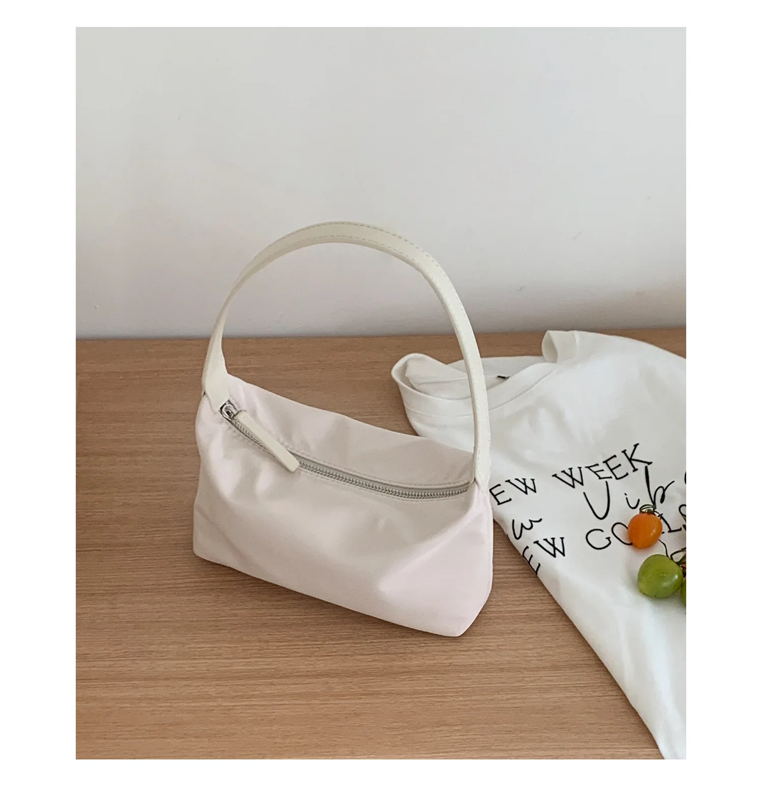 Summer Nylon Top-Handle Bags Ins Style Small Crossbody Shoulder Bags Simple Casual New Fashionable and Versatile Handbag