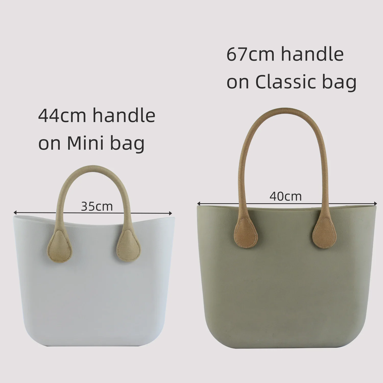 2025 TANQU New Long Short Round Solid Color Canvas Fabric Handle for Obag Classic Mini O Bag Women's Shoulder Handbag