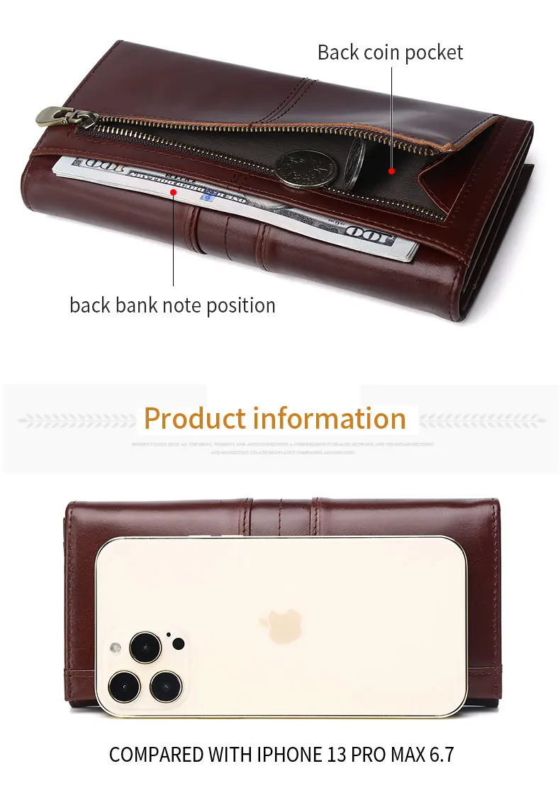 SCHLATUM Women Leather  Wallet Long Multifunction Business Card Holder Purse Brand Fashion Female Purse