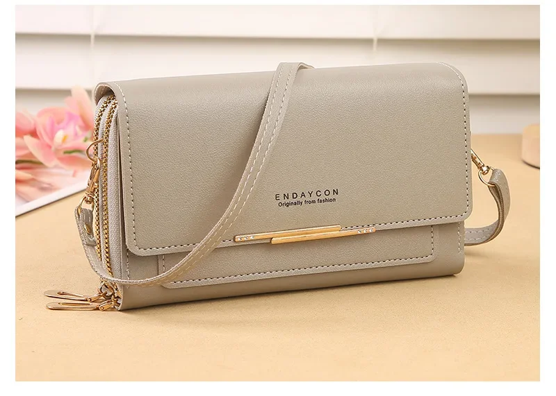 Women’s Mid-Size Wallet Bag – Convertible Shoulder Clutch with Coin Pocket, Multifunctional Design