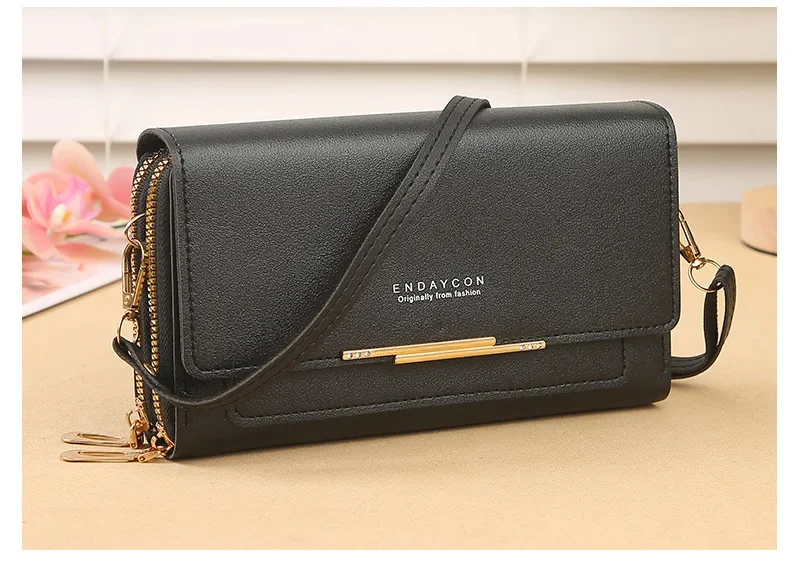Women’s Mid-Size Wallet Bag – Convertible Shoulder Clutch with Coin Pocket, Multifunctional Design