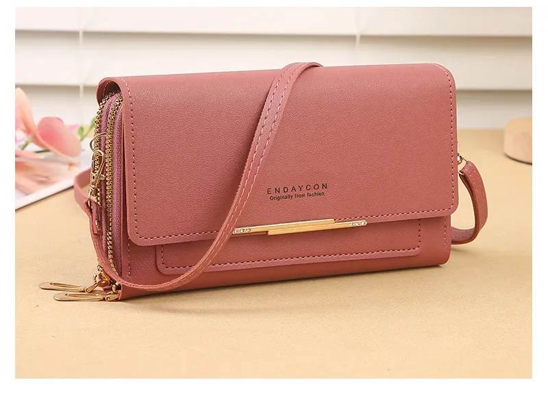 Women’s Mid-Size Wallet Bag – Convertible Shoulder Clutch with Coin Pocket, Multifunctional Design