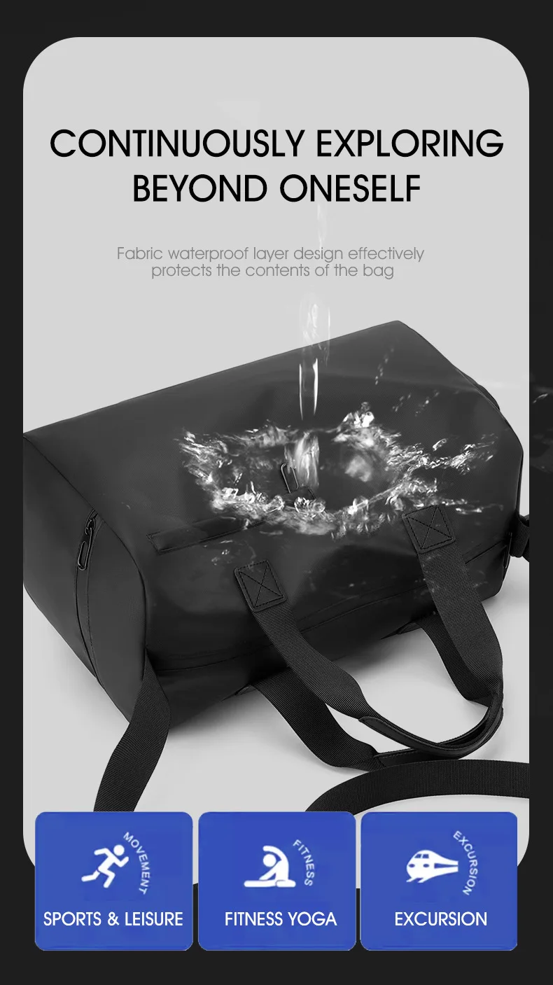Fashion Travel Bags For Women Large Capacity Men's Sports Bag Waterproof Weekend Sac Voyage Female Messenger Bag Dry And Wet