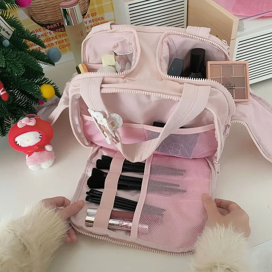 New Women's Cosmetic Bag Portable Storage Bag Large Capacity Luxury Makeup Bag Travel Organizer Essentials Toiletry Bags