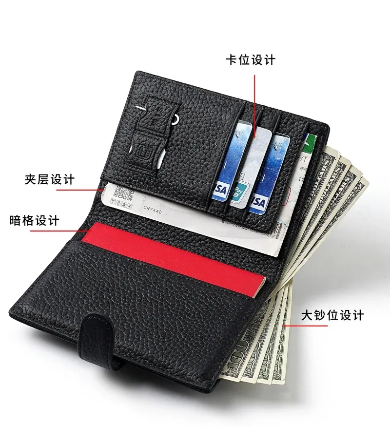 Luxury Genuine Leather Passport Holder Cover Travel Wallet RFID Blocking Card Bag Ticket Holder Travel Accessories for Women Man