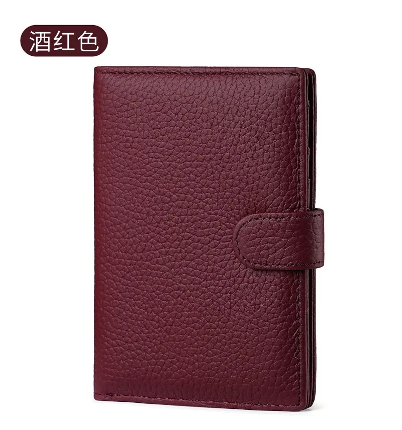 Luxury Genuine Leather Passport Holder Cover Travel Wallet RFID Blocking Card Bag Ticket Holder Travel Accessories for Women Man