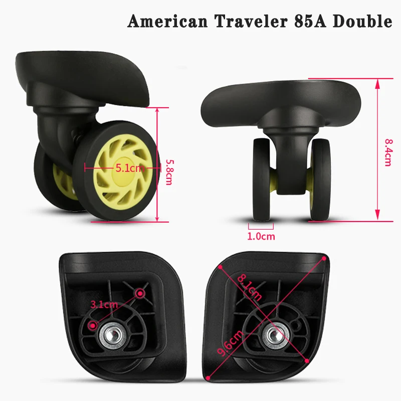 American Traveler 85A Suitcase Accessories Replacement Universal Wheel Suitcase Wheel JX9054 Suitcase Wear-resistant Roller