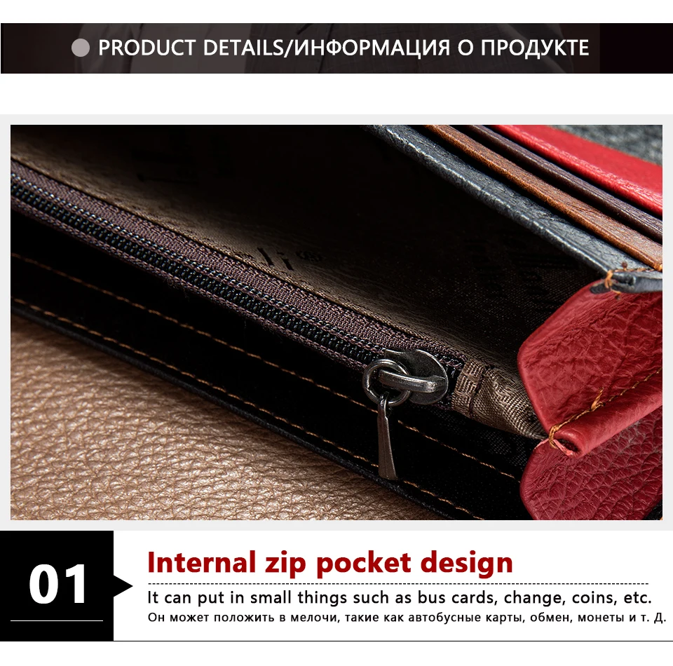 Westal Clutch Bag Women Leather Patchwork Squares Random Color Wallets Vintage Coin Wallet Female Purses Cards Wallets For Women