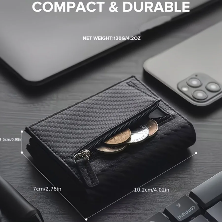 Automatic Pop Up Wallet RFID Blocking Multicolor, Slim Aluminum Metal Ejector Minimalist Credit Card Holder Case for Men