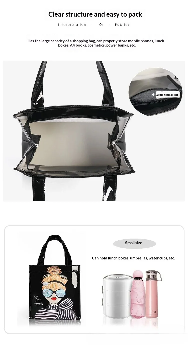 Fashion Shoulder Bag, Handbag, Bento Bag, Tutoring Bag, Storage Bag