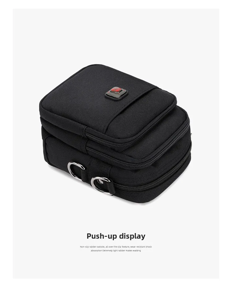 New Arrival Men's Crossbody Bag Messenger Waterproof Purse Oxford Zipper Shoulder Bags For Male Black Versatile Style S/M/L/XL